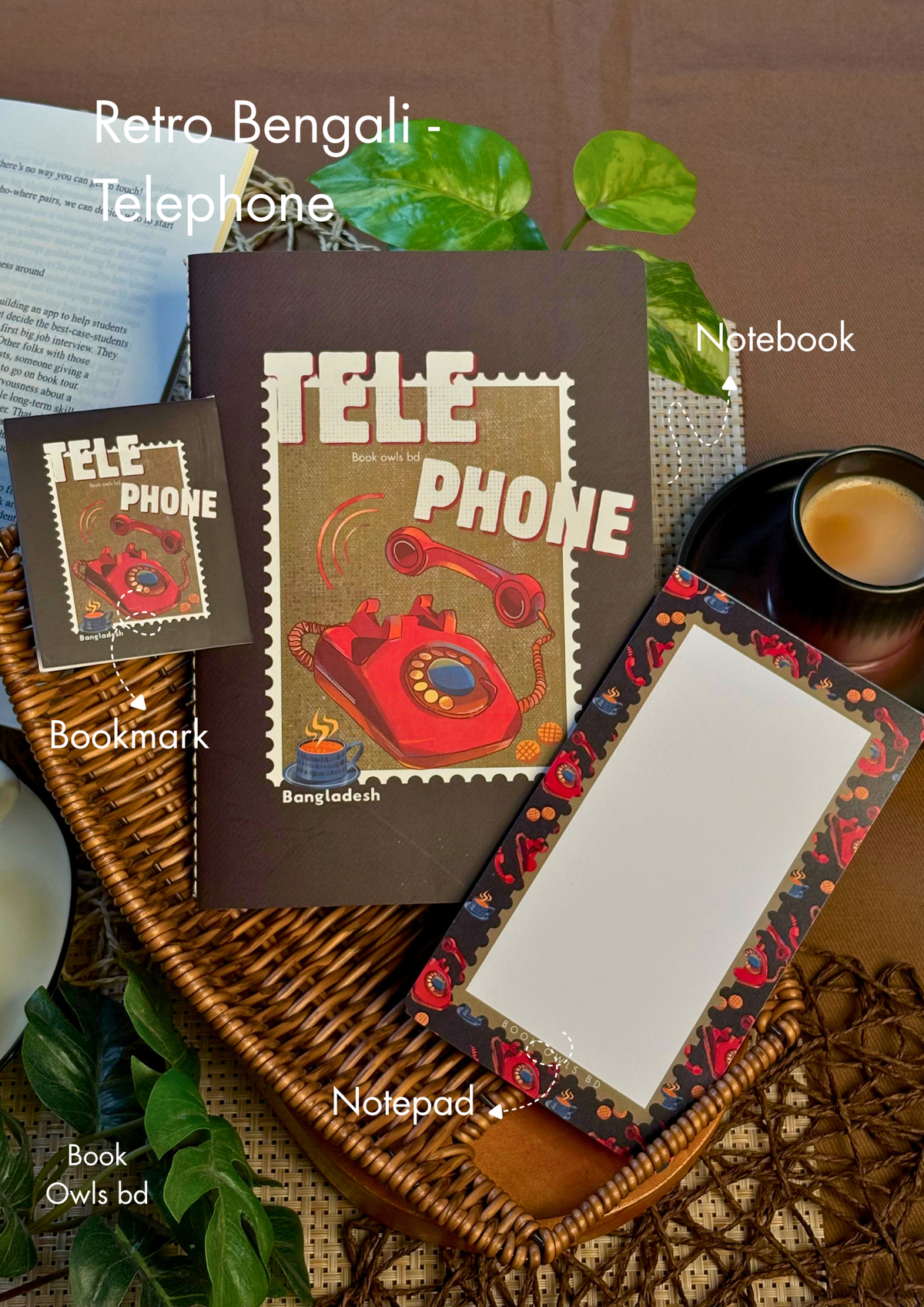 Retro Bengali - Telephone Stationery Bundle