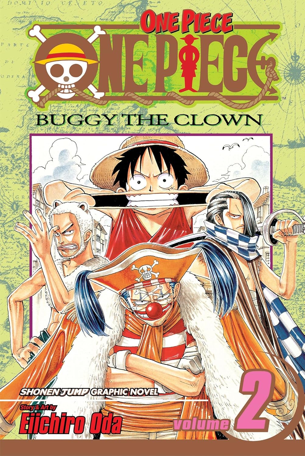 One Piece Volume 2 Buggy the Clown - Manga by Eiichiro Oda
