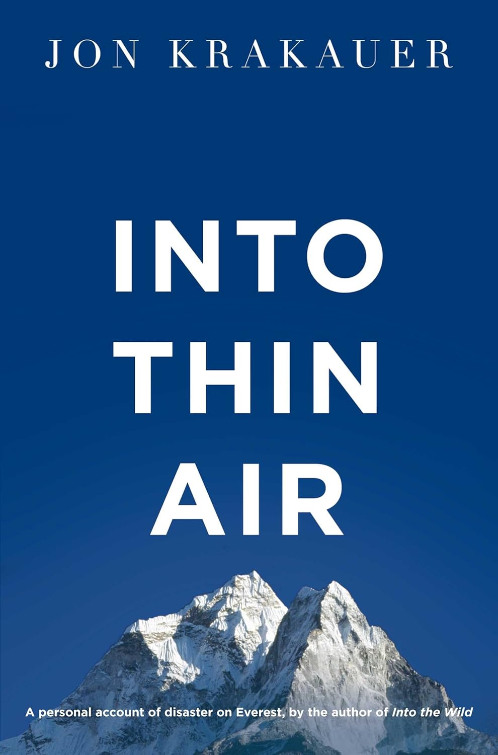 Into Thin Air Book by Jon Krakauer