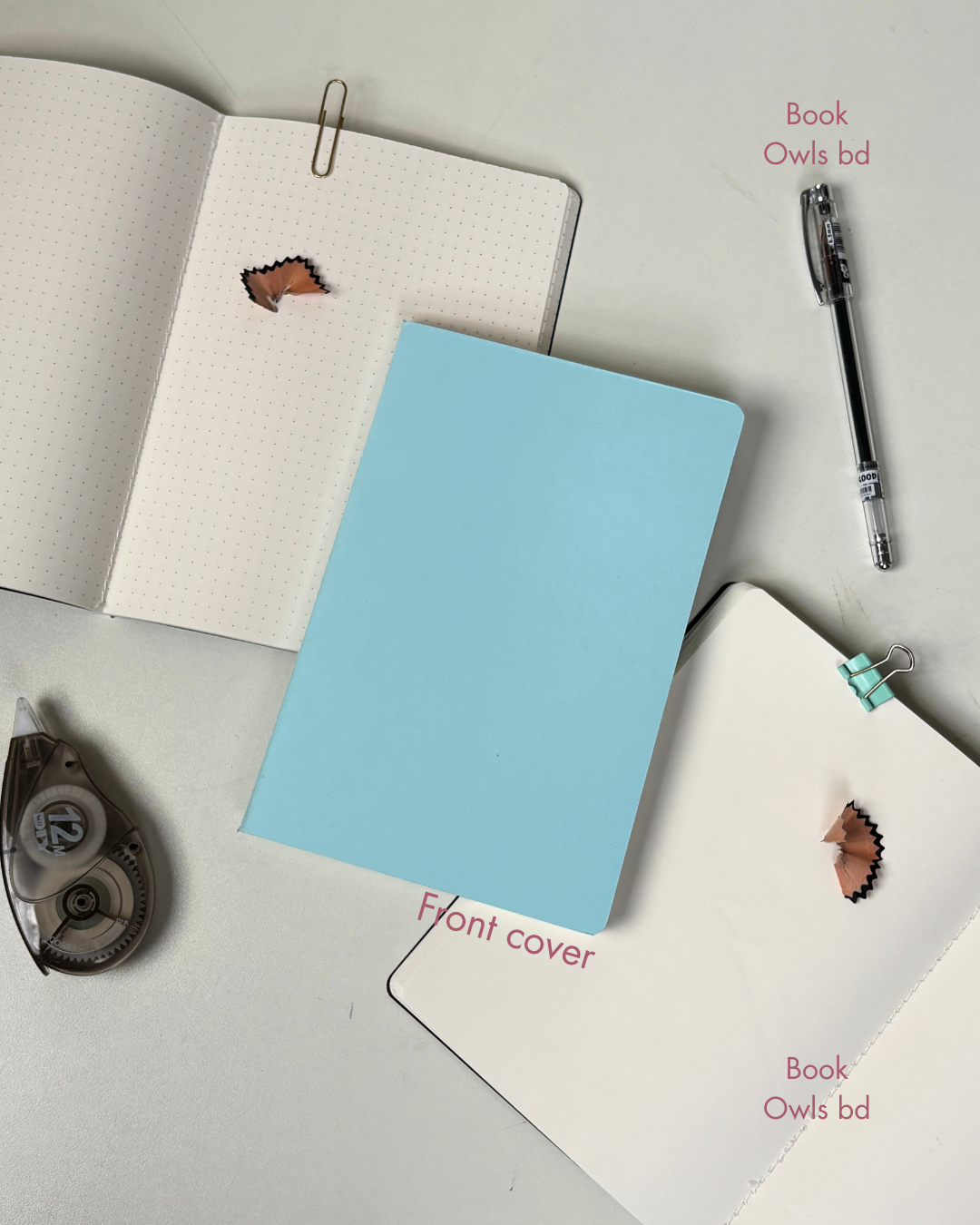 SNSN20 - A5 Pastel solid stitched notebook (Aqua Blue)