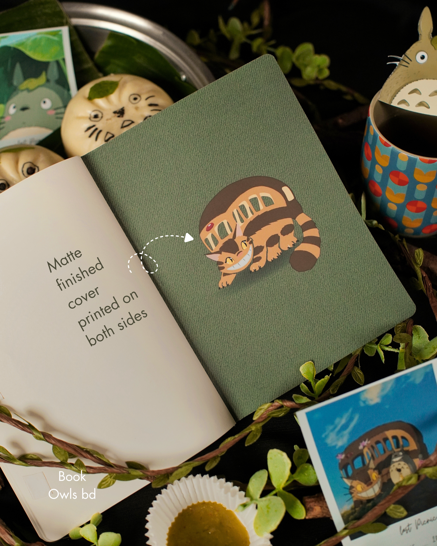 SNSN04 - Forest Friend Totoro - Stitched notebook
