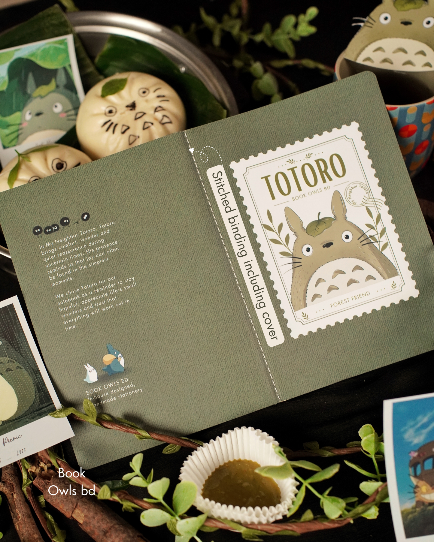 SNSN04 - Forest Friend Totoro - Stitched notebook