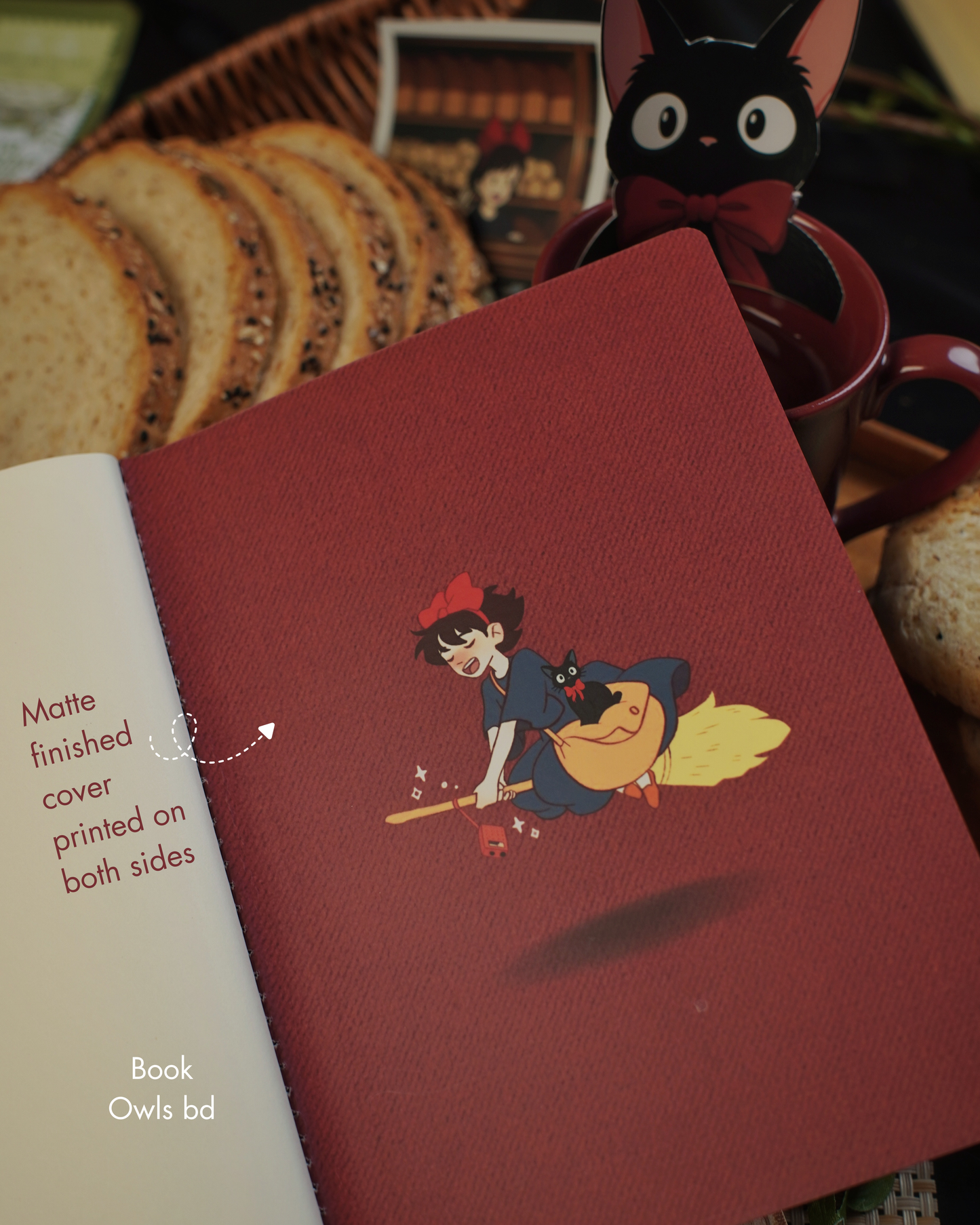 SNSN05 - Midnight Companion Jiji - Stitched notebook