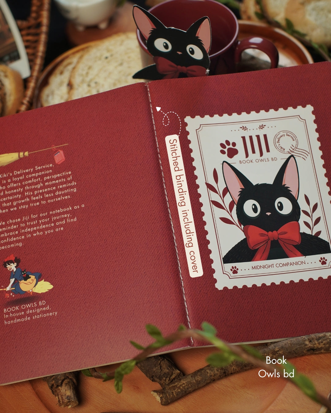 SNSN05 - Midnight Companion Jiji - Stitched notebook