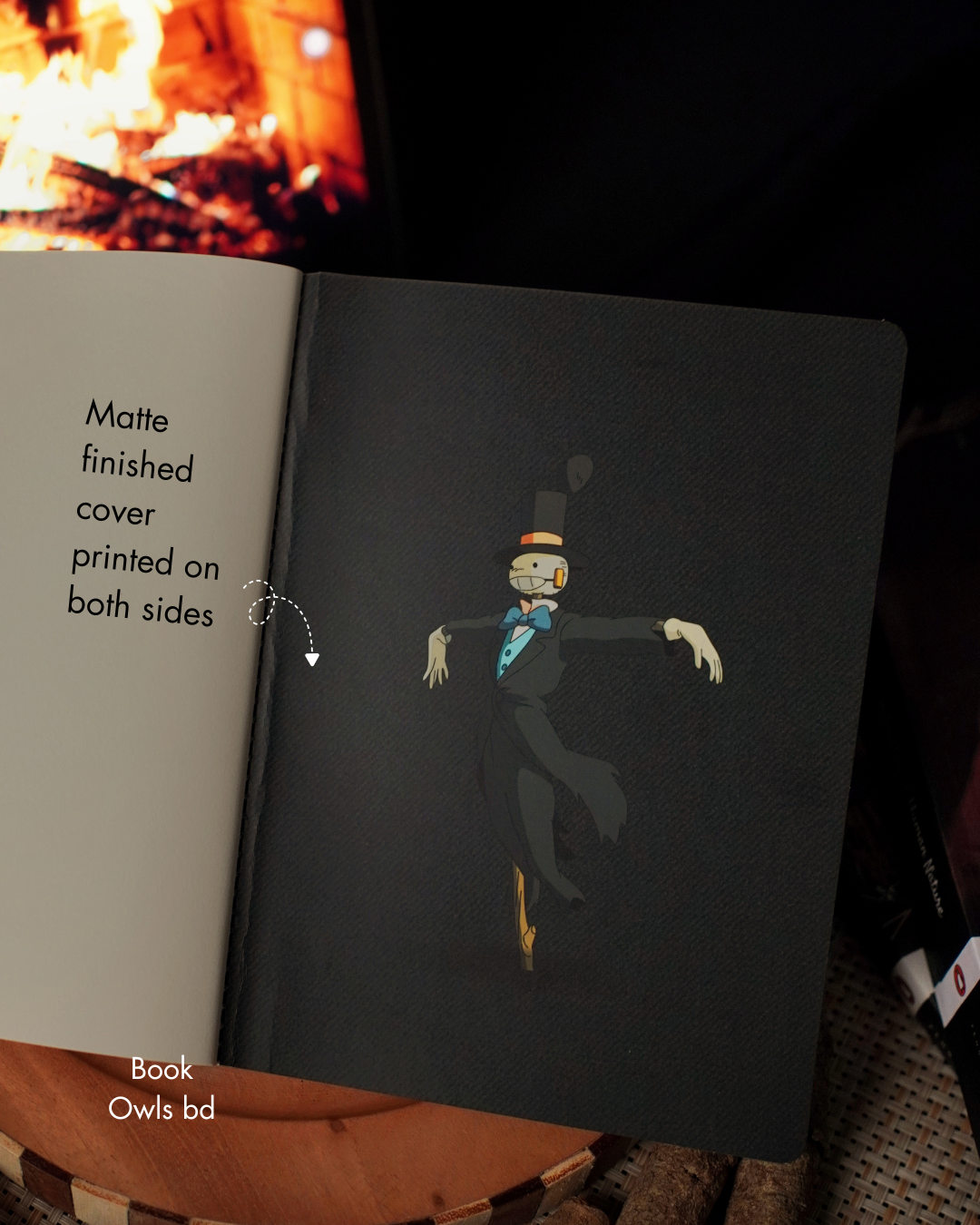 SNSN06 - Cozy Flame Calcifer - Stitched notebook