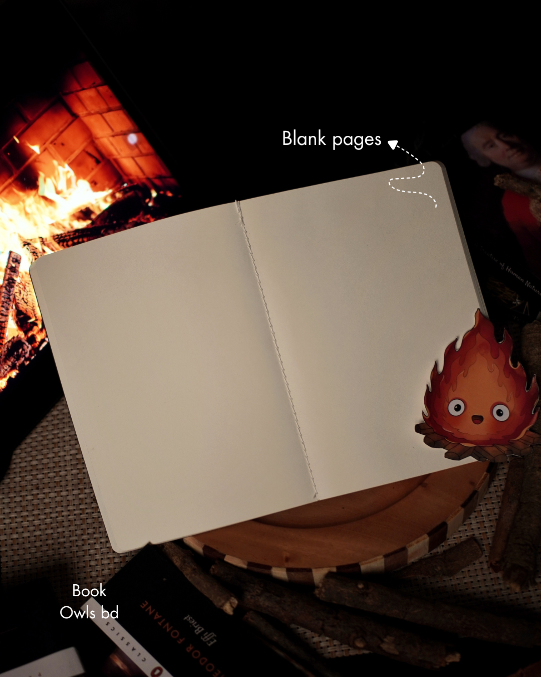 SNSN06 - Cozy Flame Calcifer - Stitched notebook