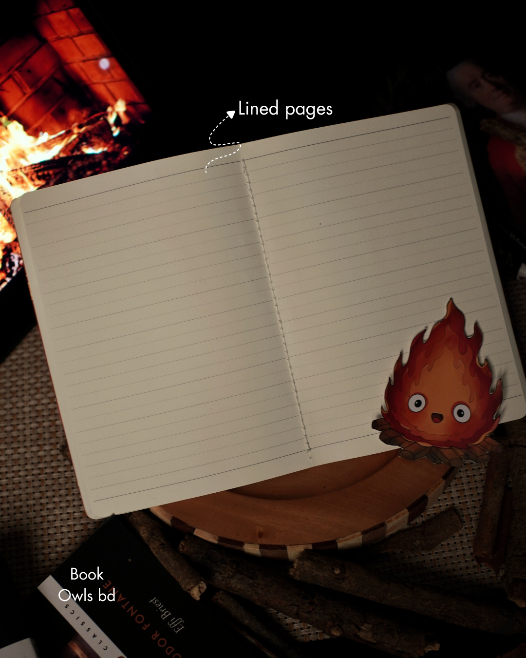 SNSN06 - Cozy Flame Calcifer - Stitched notebook