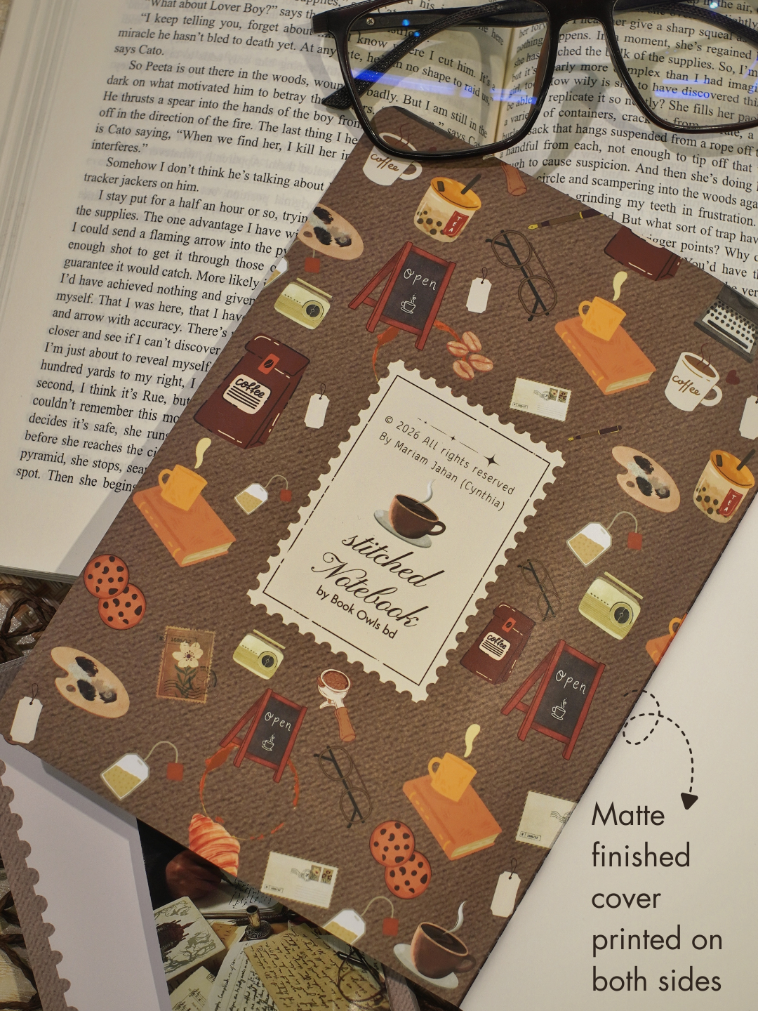 SNSN01 - Midnight Readers - Stitched notebook