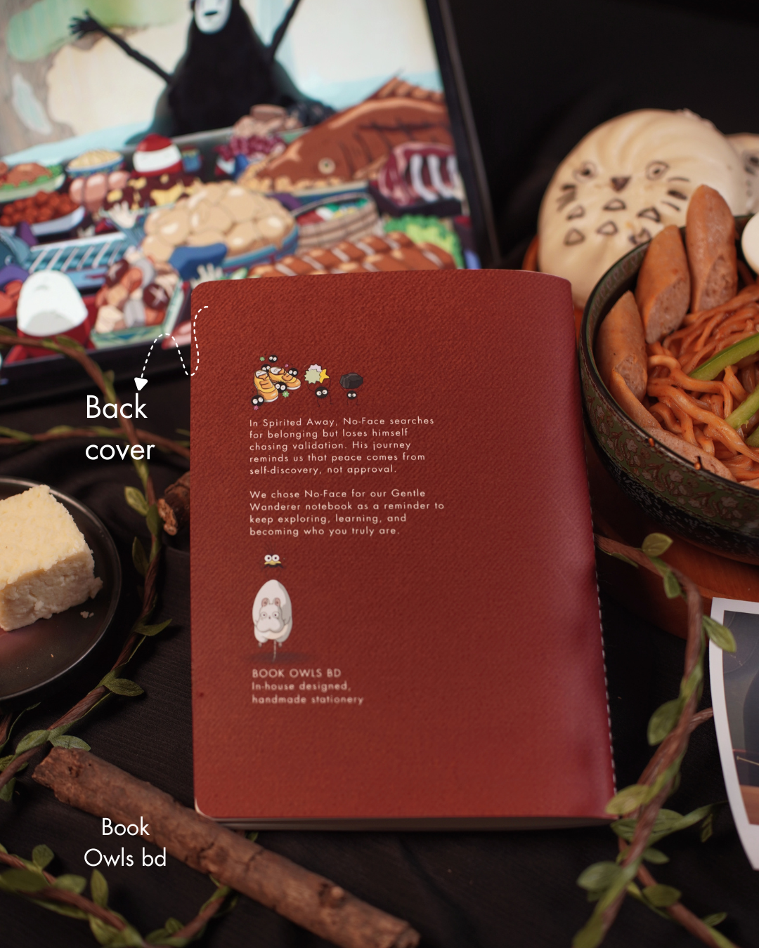 SNSN07 - Gentle Wanderer No-Face - Stitched notebook