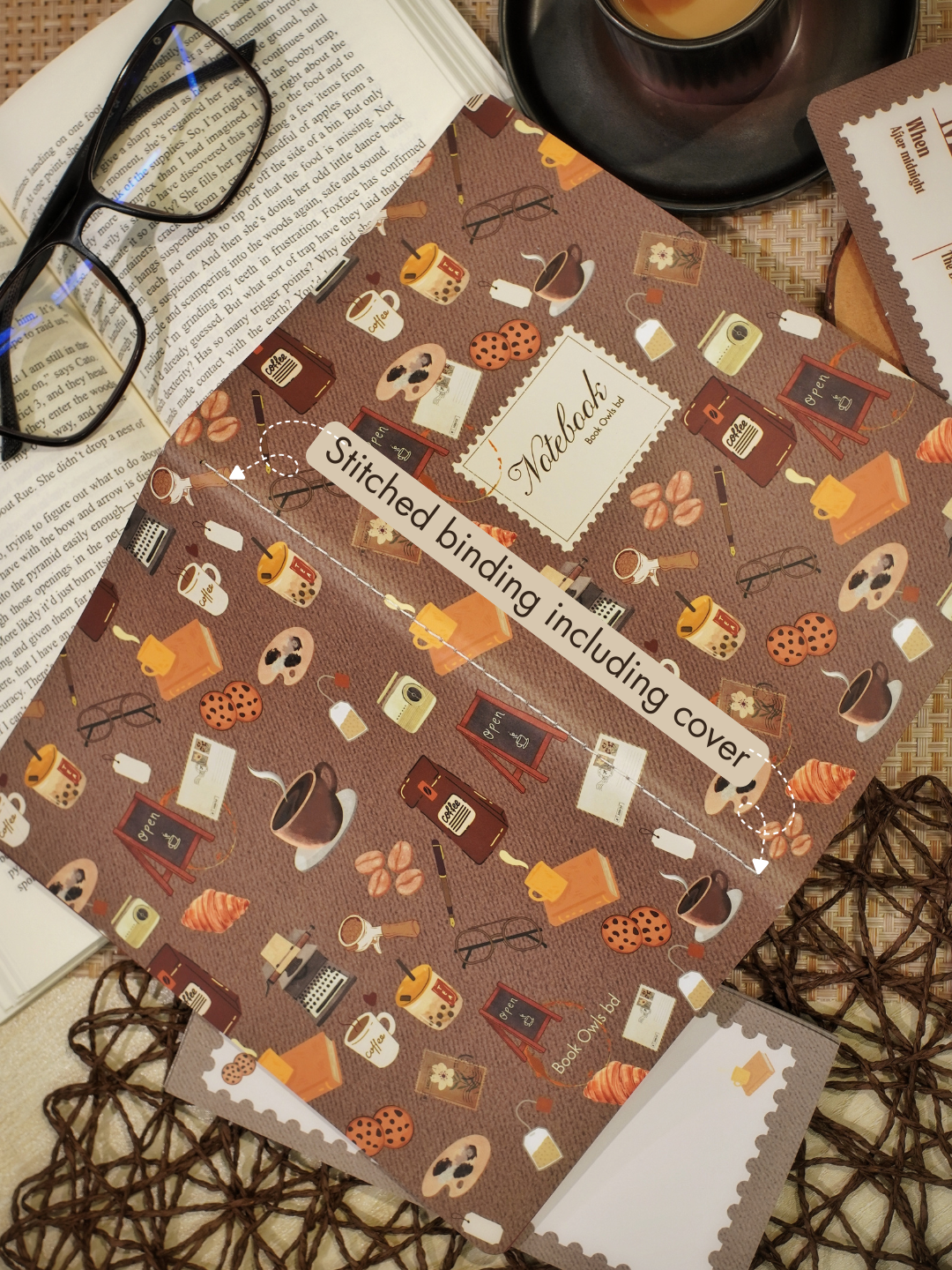 SNSN01 - Midnight Readers - Stitched notebook