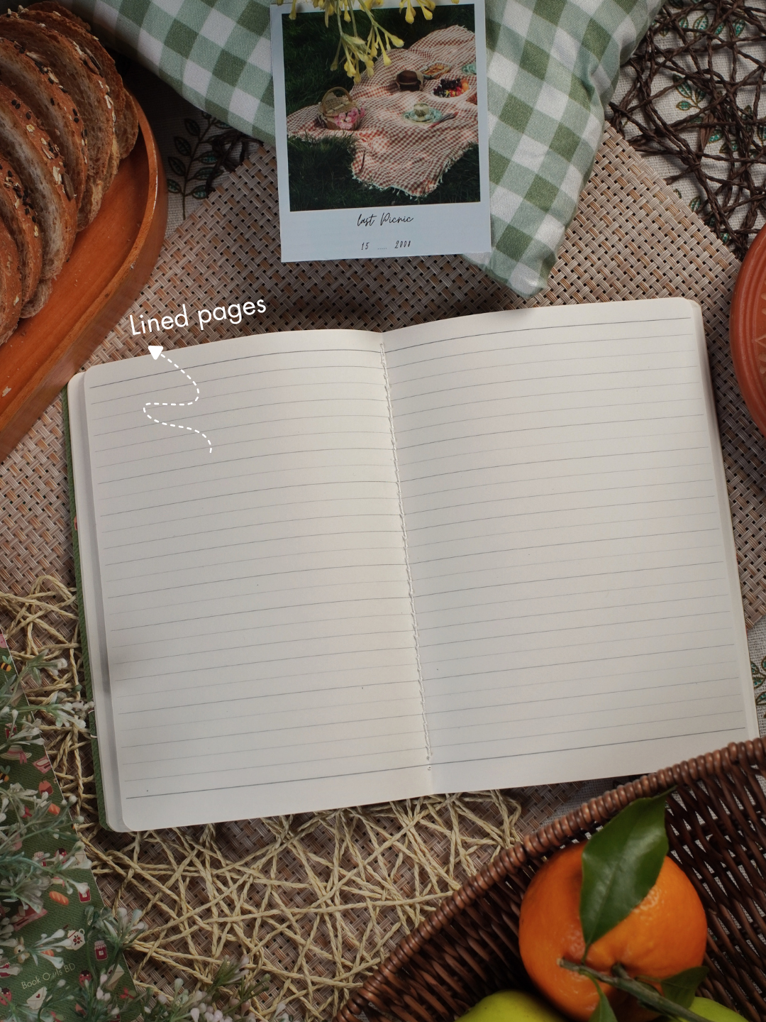 SNSN02 - Cozy Picnic - Stitched notebook