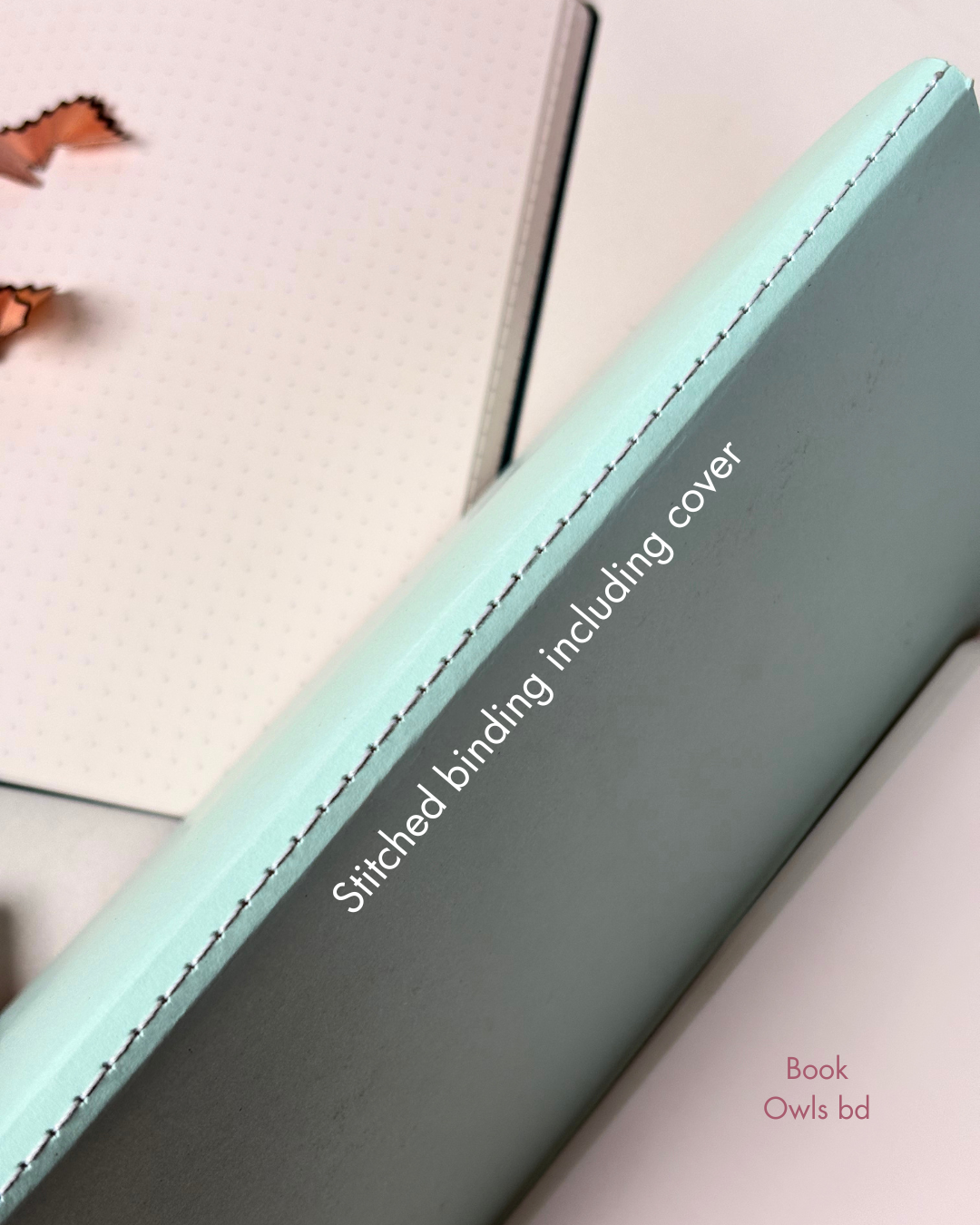 SNSN20 - A5 Pastel solid stitched notebook (Mint Green)
