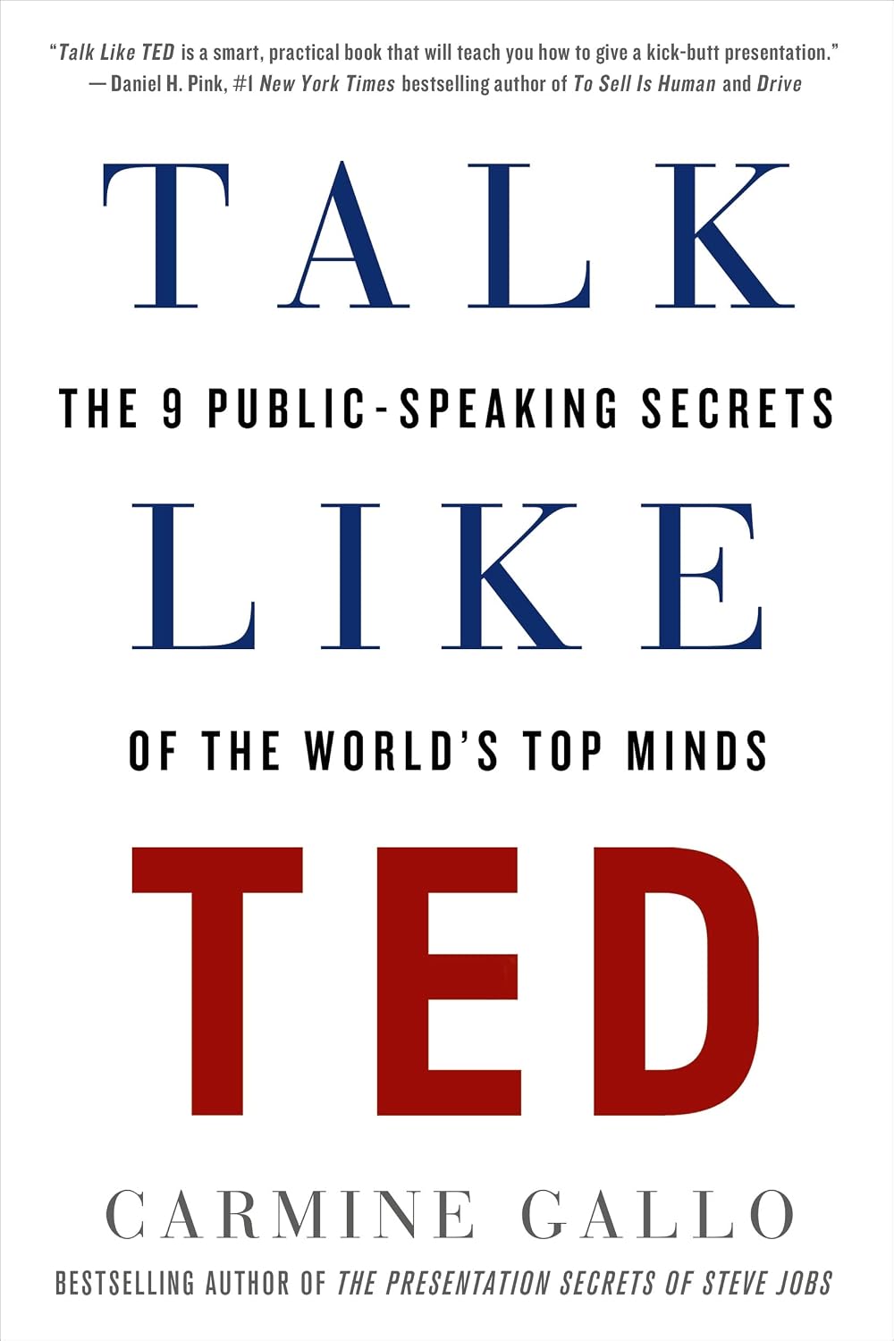 Talk Like TED Book by Carmine Gallo