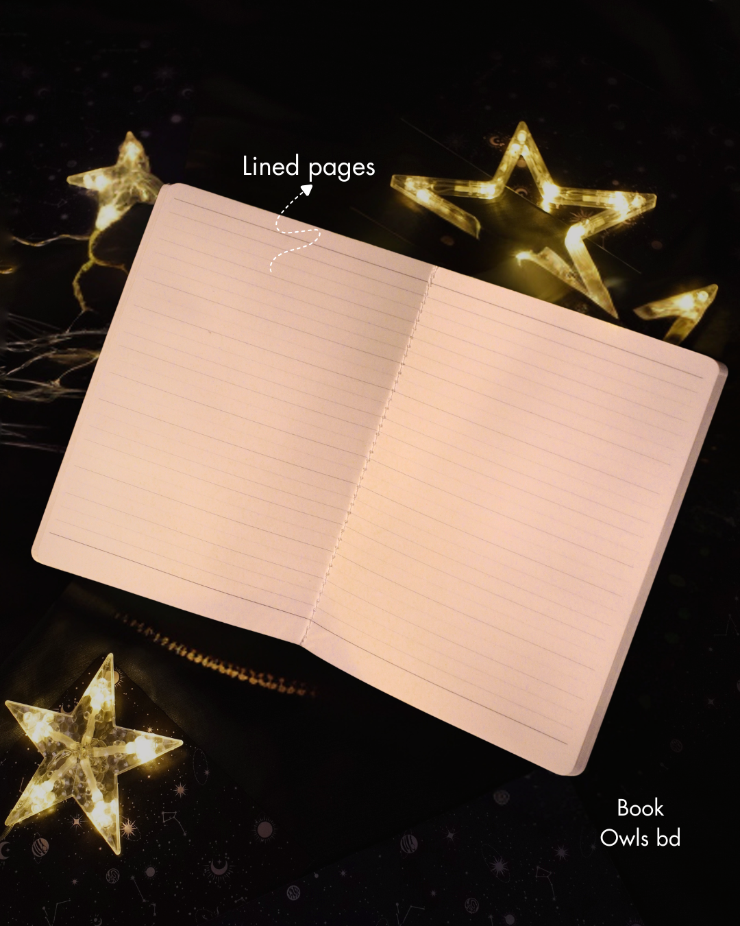 SNSN08 - Celestial Stitched notebook ( Black )