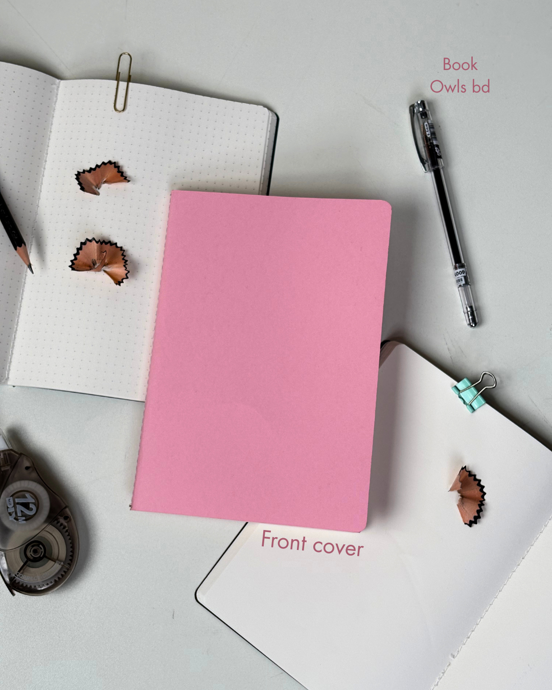 SNSN20 - A5 Pastel solid stitched notebook (Pastel Pink)