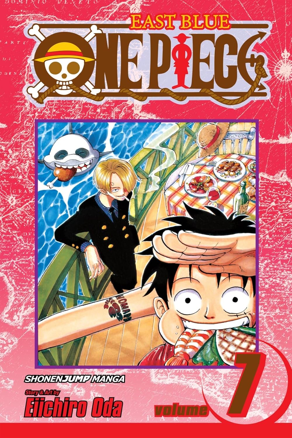 One Piece Volume 7 The Crap-Geezer  - Manga by Eiichiro Oda