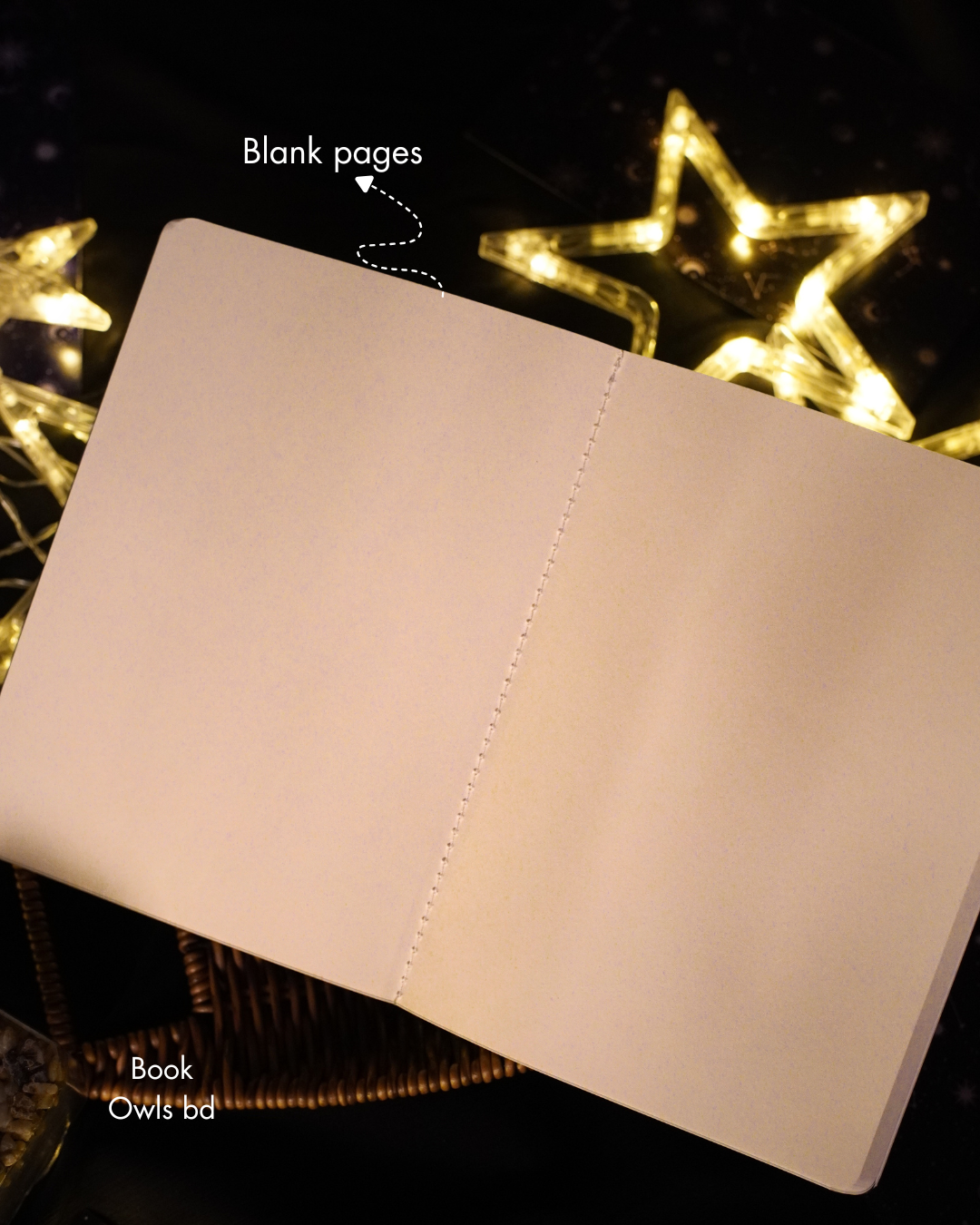 SNSN08 - Celestial Stitched notebook ( Black )