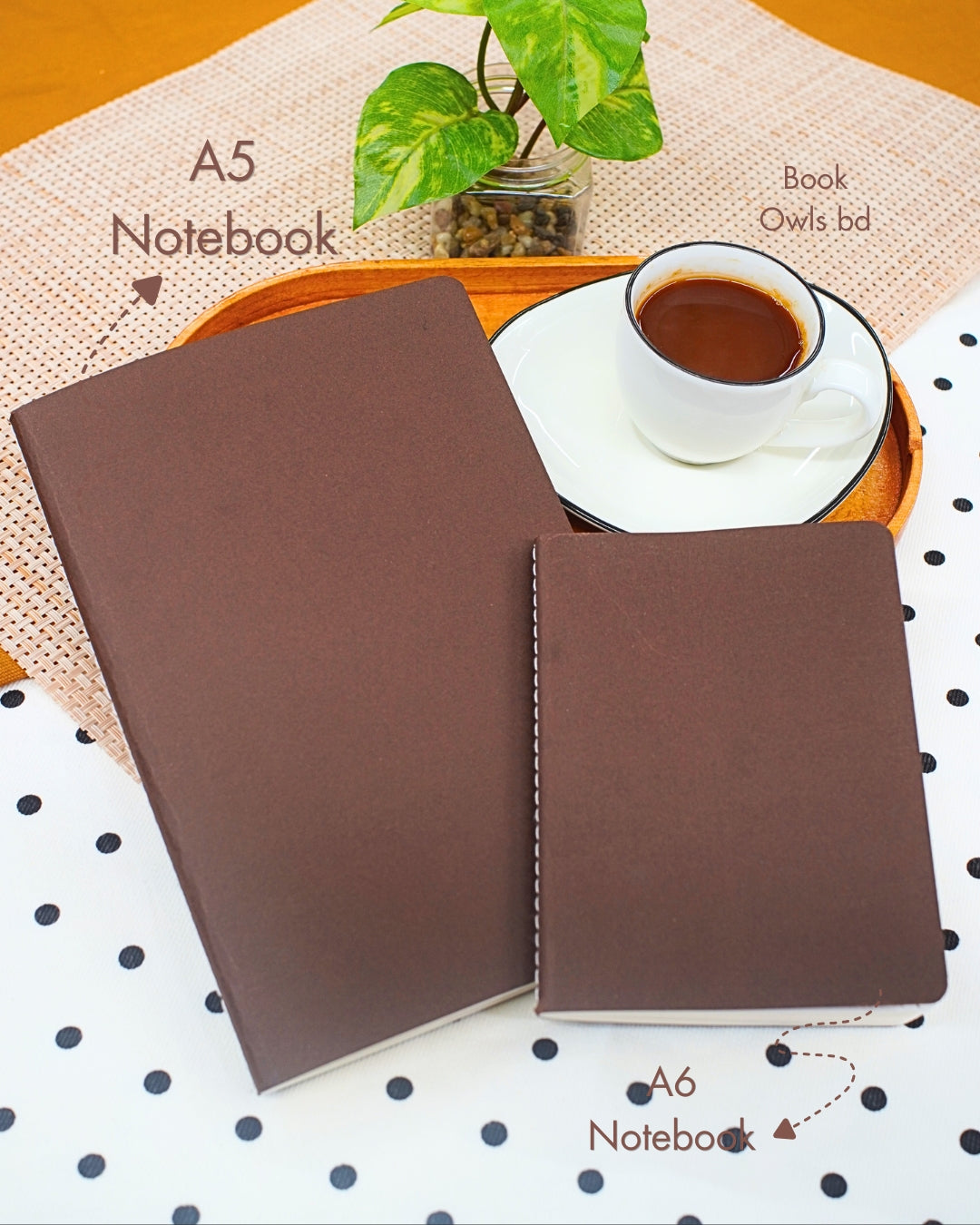 SNSN12 - A5 Vintage solid stitched notebook ( Brown )