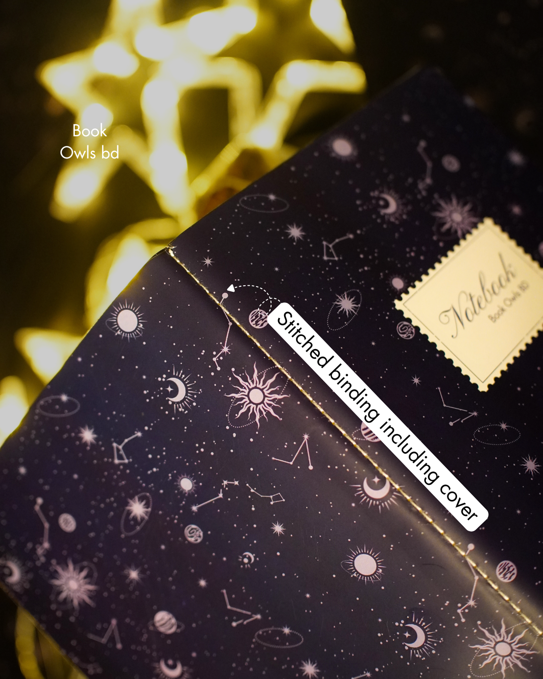 SNSN09 - Celestial Stitched notebook ( Navy Blue )