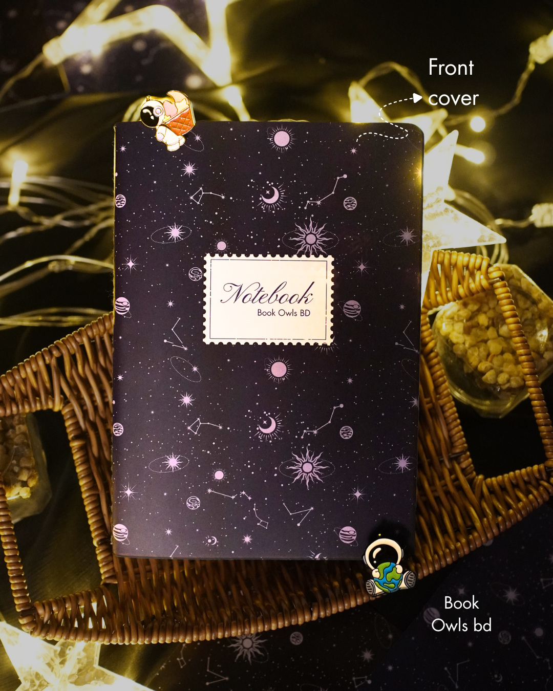 SNSN09 - Celestial Stitched notebook ( Navy Blue )