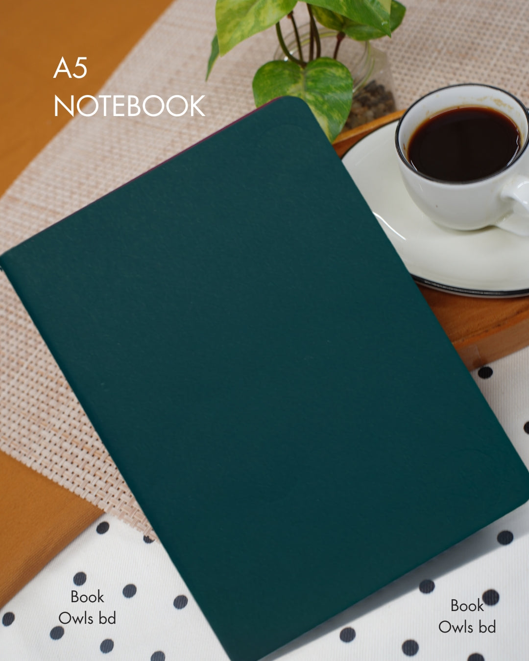 SNSN13 - A5 Vintage solid stitched notebook ( Teal )