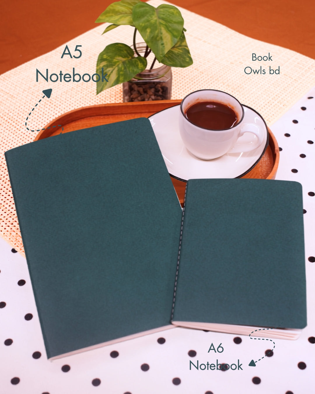SNSN13 - A5 Vintage solid stitched notebook ( Teal )