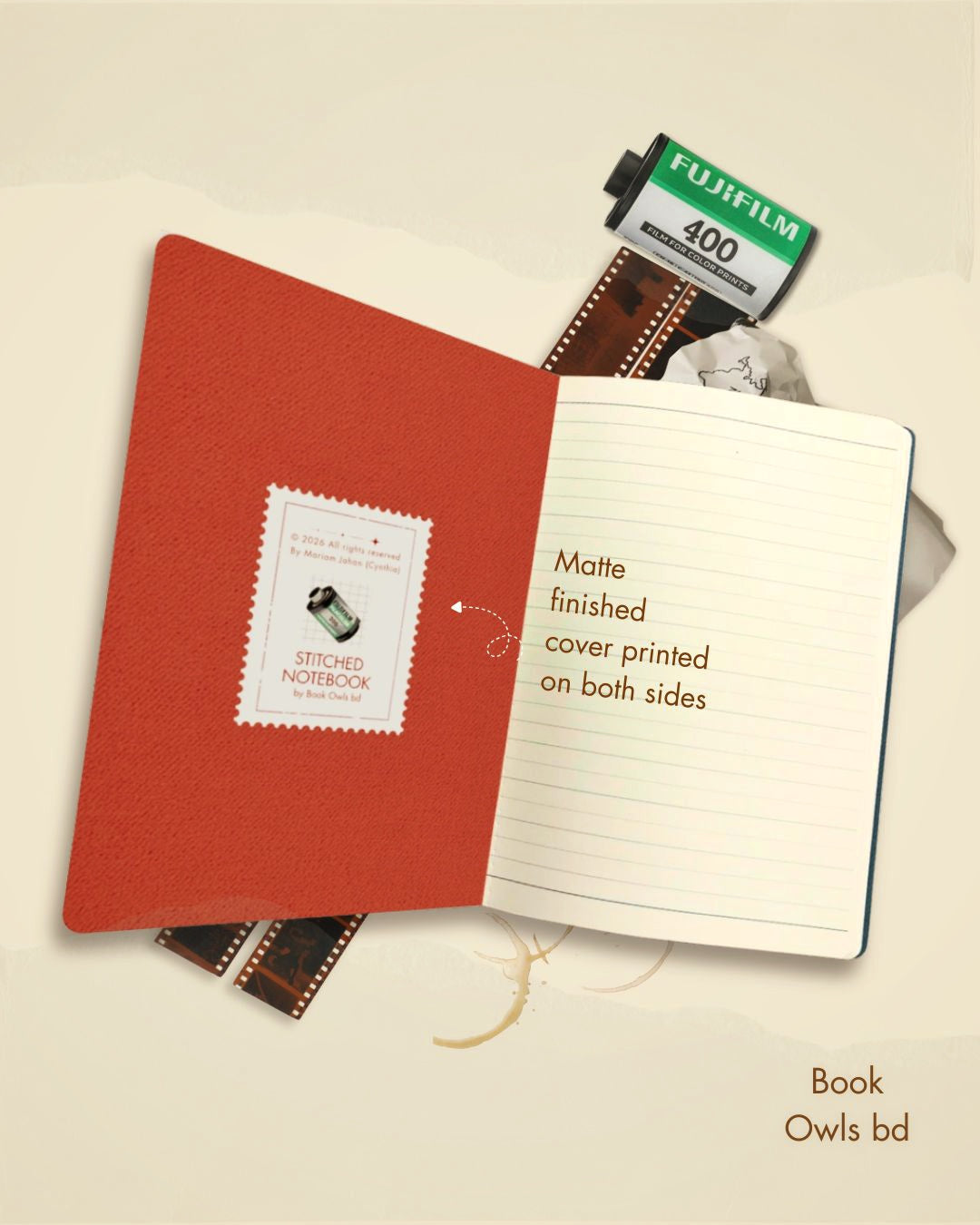 SNSN18- Retro Bengali - Film camera Notebook