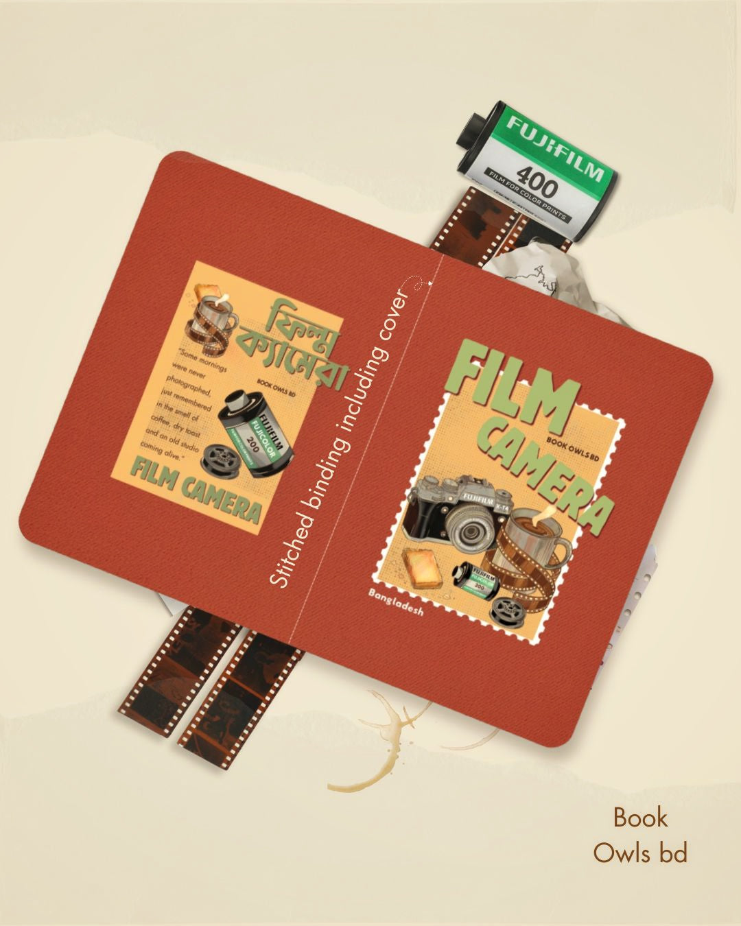 SNSN18- Retro Bengali - Film camera Notebook