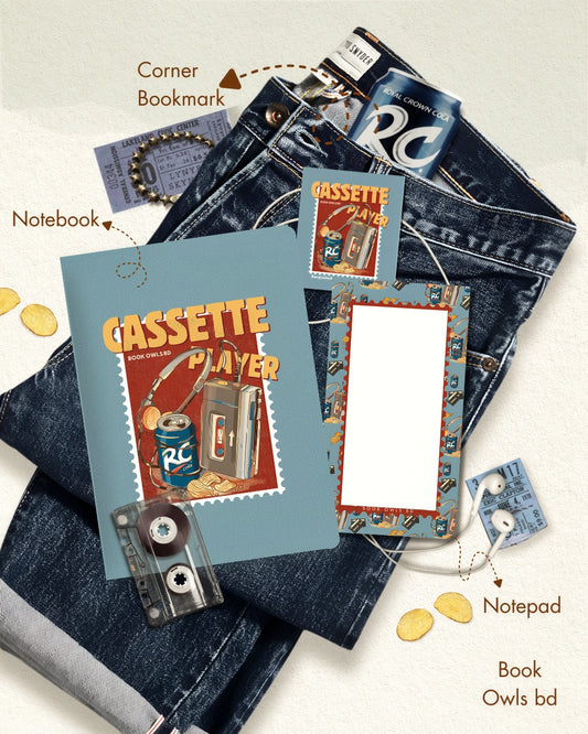 Retro Bengali - Cassette player Stationery Bundle