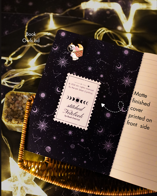 SNSN09 - Celestial Stitched notebook ( Navy Blue )